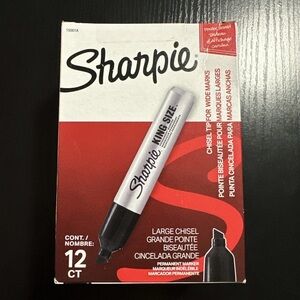 Sharpie King Size Large Chisel Tip Permanent Marker Black 12 Count